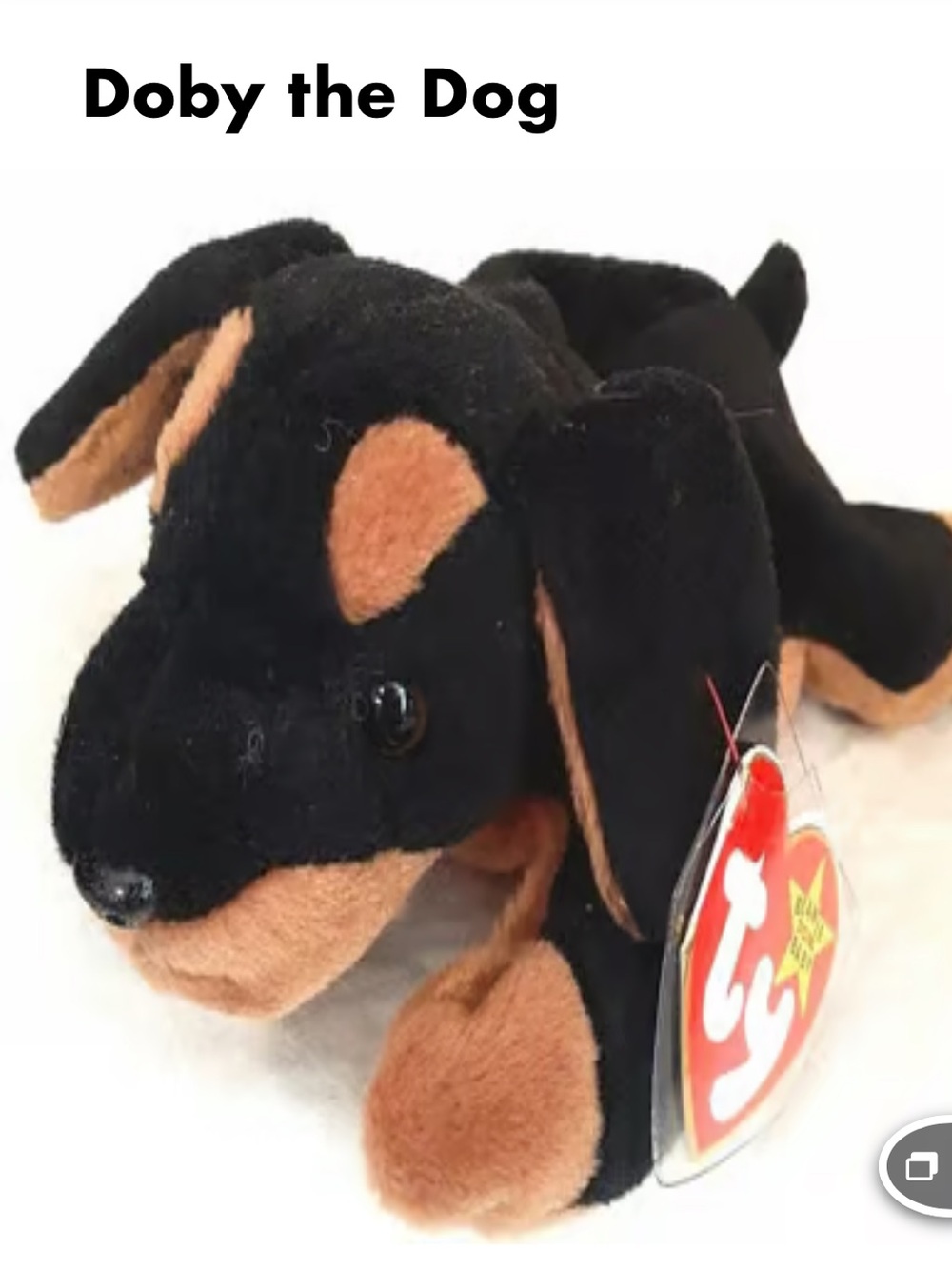 Ty Beanie McDonald’s Toy: Doby the Doberman